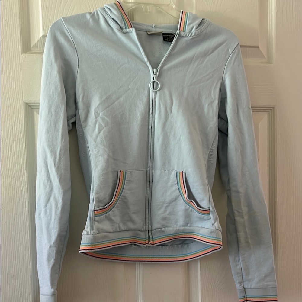 Arizona Jean Company Blue Sporty Zip-Up Jacket
